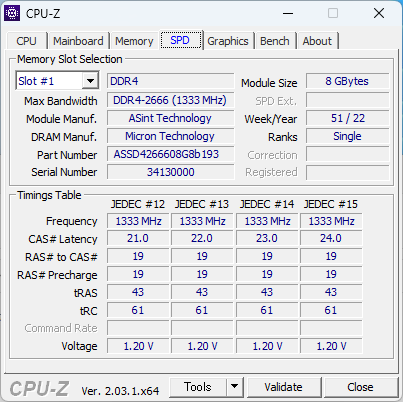 AMD Ryzen 7 3750H SPD