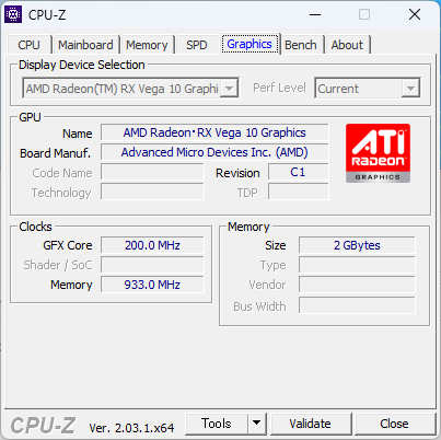 AMD Ryzen 7 3750H graphics