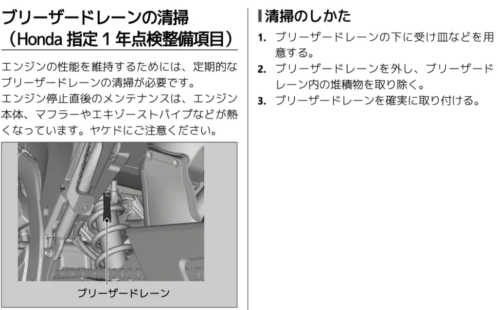 ブリーザードレインの清掃